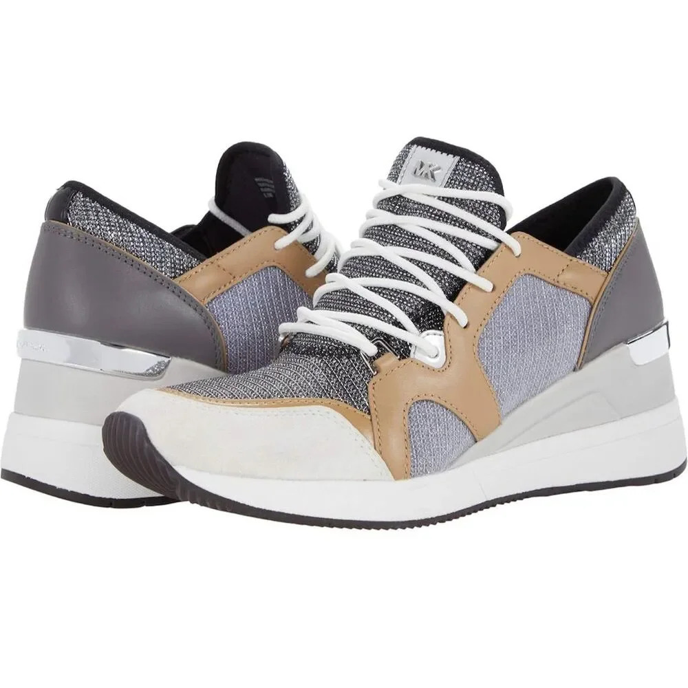 Michael Kors‎ Liv Trainer Women's Sneakers Gray Size 8 Casual Athletic